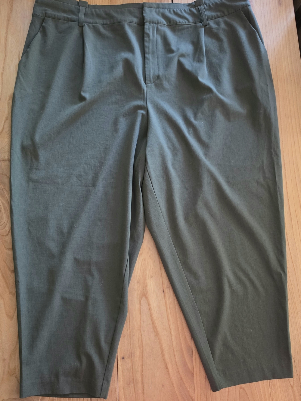 torrid Olive Green High-Rise Tapered Trousers - 26